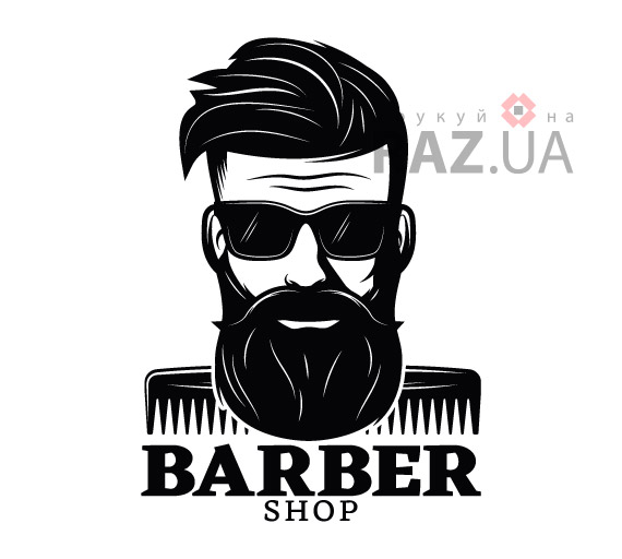 Рекламна наліпка на вікно стіну Barber shop